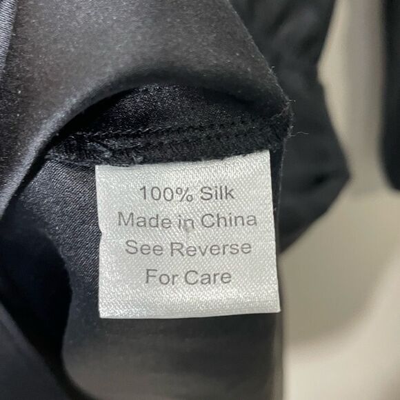 Parker Silk Colorblock Faux Wrap Blouson Mini Dress - Picture 9 of 9